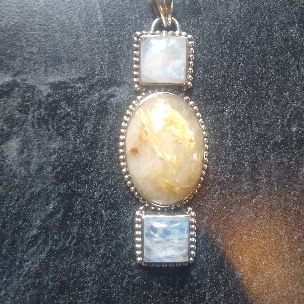 Moonstone and Rutilated Quartz - Picture 3 of 8
